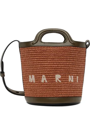 Marni Orange & Khaki Mini Tropicalia Bucket Bag