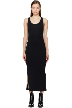 Maison Kitsuné Black Baby Fox Midi Dress