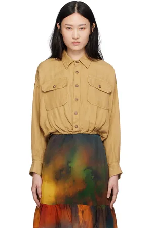 R13 Beige Button Shirt