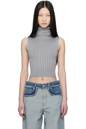 Marni Gray Turtleneck Tank Top