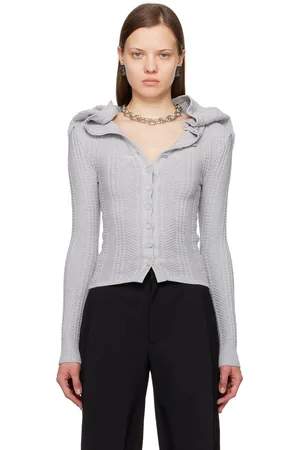 Y / PROJECT Gray Necklace Cardigan