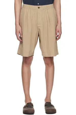 Universal Works Taupe Pleated Shorts
