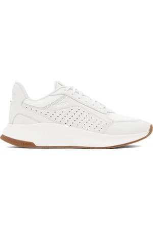 HUGO BOSS White Lace-Up Sneakers