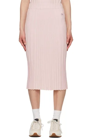 Maison Kitsuné Pink Baby Fox Midi Skirt