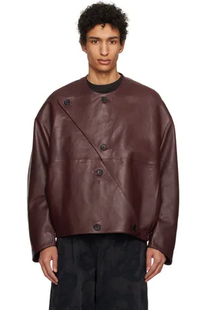 T/SEHNE SSENSE Exclusive Lock-Detail Leather Jacket