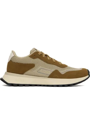 HUGO BOSS Brown Mixed Material Sneakers