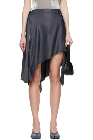Kiko Kostadinov Gray Sonia Midi Skirt