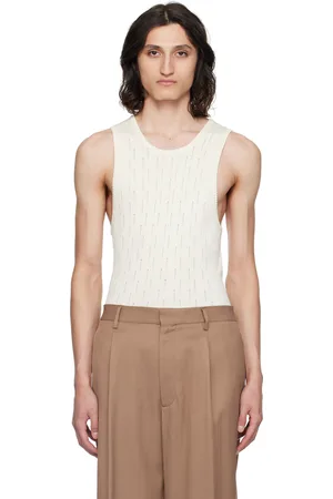 LARDINI Off-White Laddering Vest