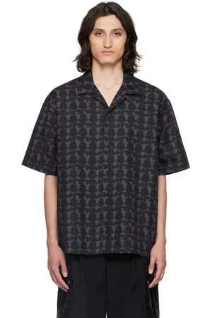 Moncler Gray & Black Print Shirt