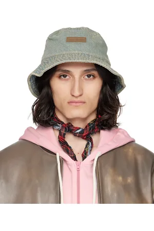 Acne Studios Blue Brimmo Delta Denim Bucket Hat