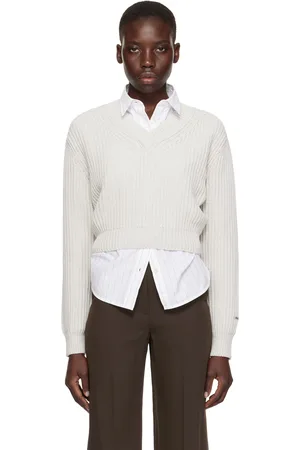 Recto Off-White V-Neck Sweater