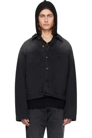 424 FAIRFAX Pleated Denim Jacket