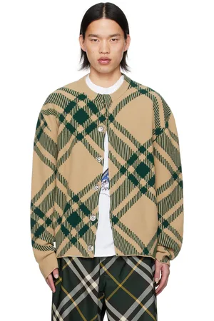 Burberry Beige Check Cardigan