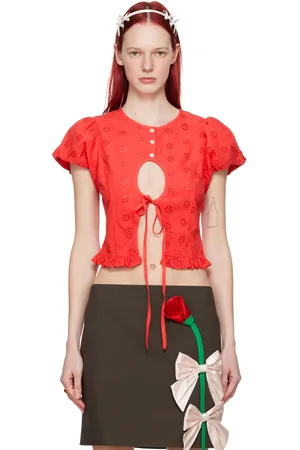 SANDY LIANG Red Cameo Blouse