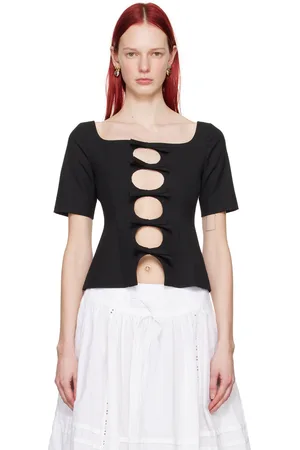 SANDY LIANG Black Sorrel Blouse