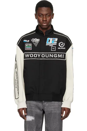 WOOYOUNGMI Black Emblem Bomber Jacket