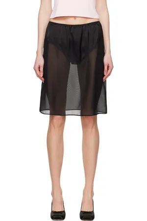 SANDY LIANG Black Cassi Midi Skirt
