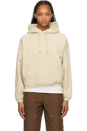 STUSSY Beige Appliqué Hoodie