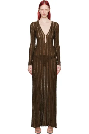 Tom Ford Brown Evening Maxi Dress