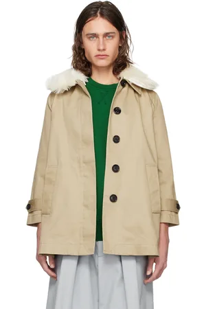 MERYLL ROGGE Faux-Fur Trim Coat