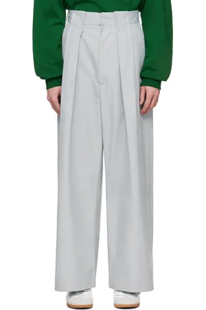 MERYLL ROGGE Gray Box Pleat Trousers