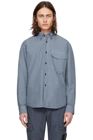 Stone Island Blue Comfortable Fit Shirt