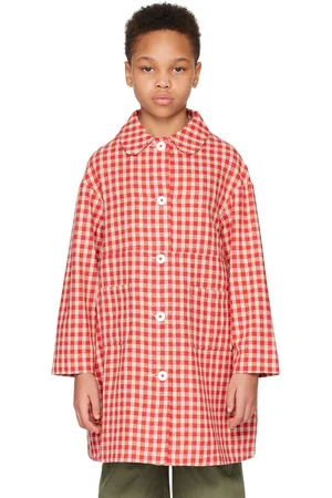 Caramel Kids Red & Beige Cambridge Coat
