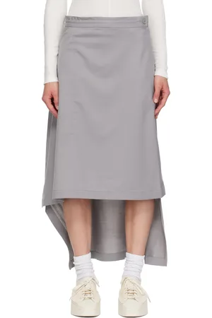 Y-3 Gray Refined Woven Maxi Skirt