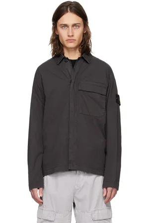 Stone Island Gray Regular Fit Overshirt Jacket