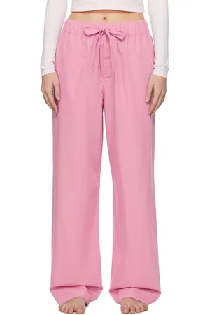 Tekla Pink Drawstring Pyjama Pants