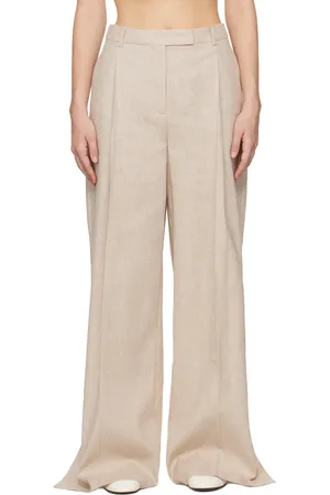 THE GARMENT Beige Lino Trousers