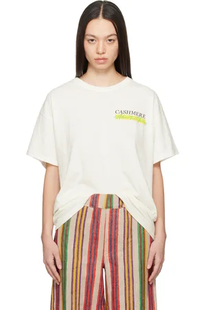 THE ELDER STATESMAN White Crewneck T-Shirt