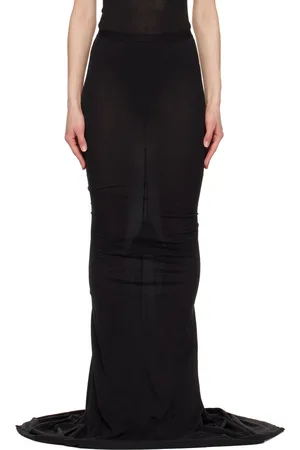 Rick Owens Black Pillar Maxi Skirt