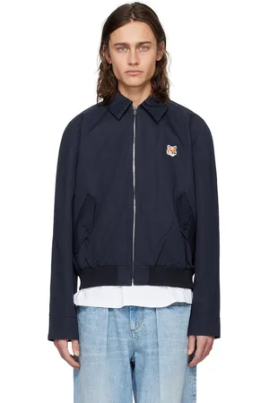 Maison Kitsuné Navy Harrington Bomber Jacket