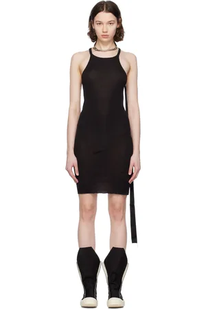 Rick Owens Black Racer Back Minidress