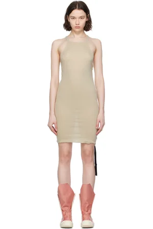 Rick Owens Off-White Racer Back Minidress