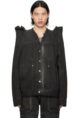 Rick Owens Black TEC Worker Denim Jacket