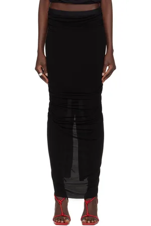 Rick Owens Black Shrimp Maxi Skirt