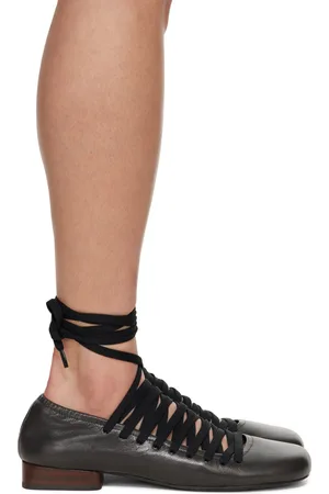 LEMAIRE Brown Laced Pump 15 Heels
