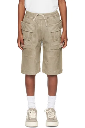 Rick Owens Kids Off-White Creatch Cargo Pods Denim Shorts