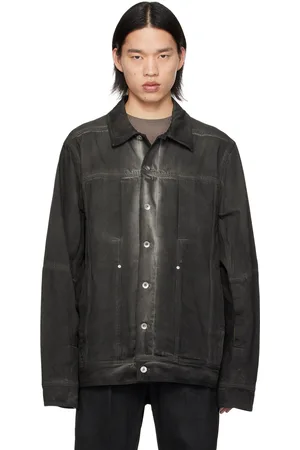 Rick Owens Black Lido Worker Denim Jacket