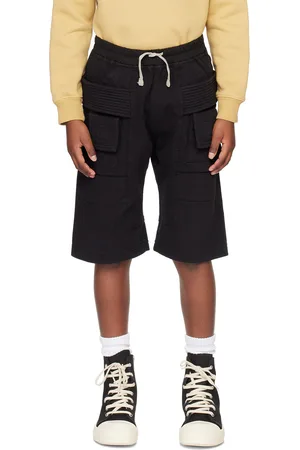 Rick Owens Kids Black Creatch Cargo Pods Shorts