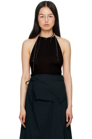 LEMAIRE Black Halter Tank Top