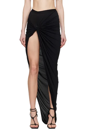 Rick Owens Black Twist Edfu Maxi Skirt