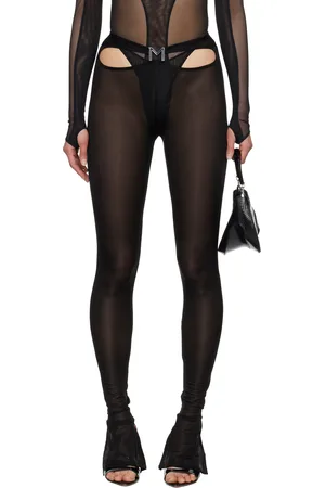 MUGLER Black M Cutout Leggings