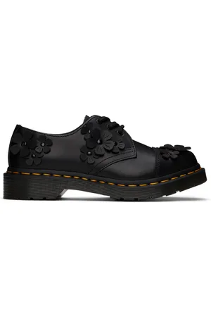Dr. Martens Black 1461 Flower Appliqué Oxfords
