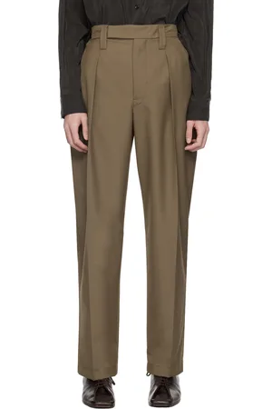 LEMAIRE Taupe Pleated Trousers