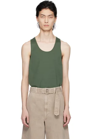 LEMAIRE Green Scoop Neck Tank Top