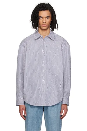 WOOYOUNGMI Navy & White Stripe Shirt