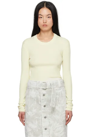 LEMAIRE Yellow Rib Long Sleeve T-Shirt